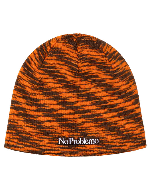 No Problemo Glitch Skull Hat orange