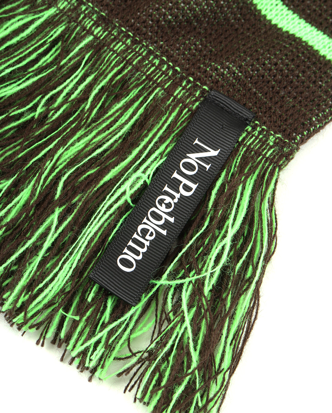 No Problemo Striped Scarf olive