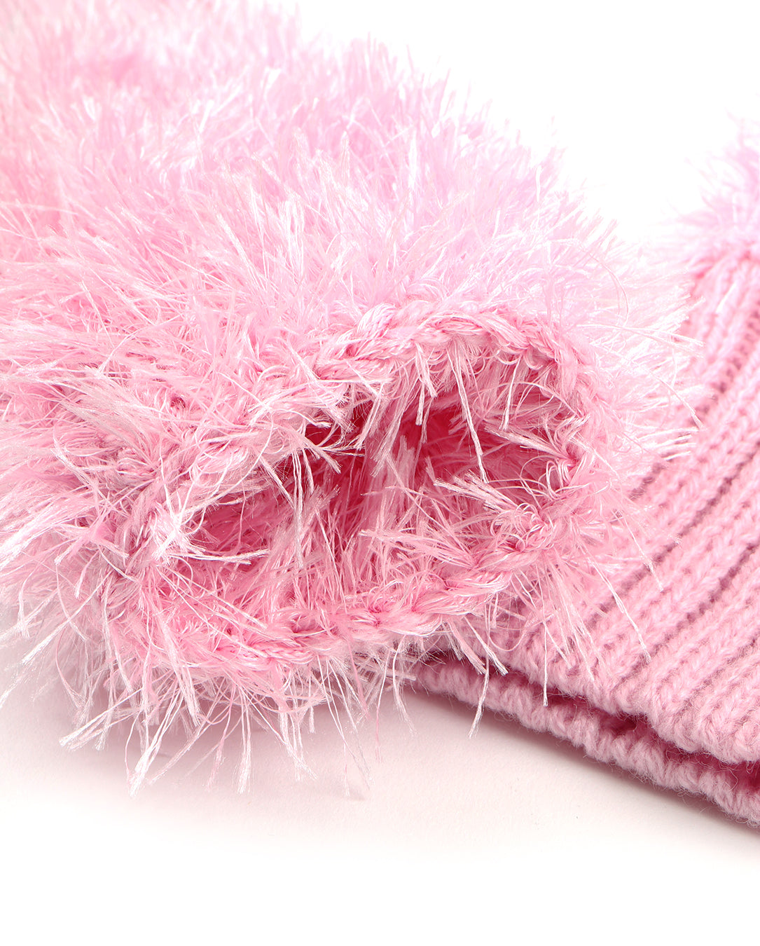 t'1730 Handmade Furry Mittens pink