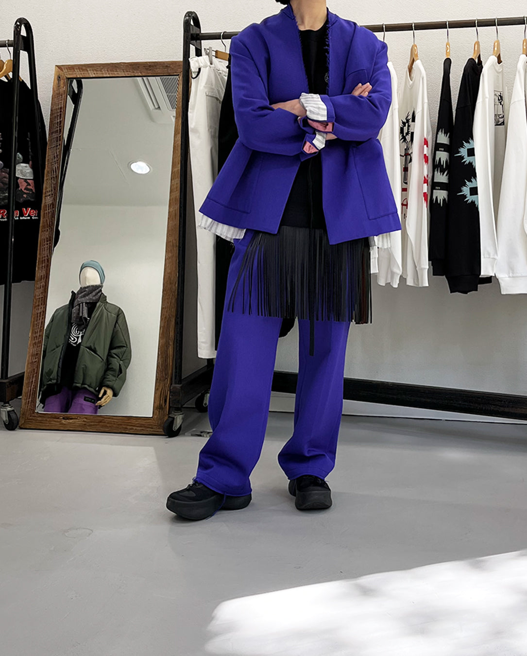 Wool Cotton Twill Jacket purple rain