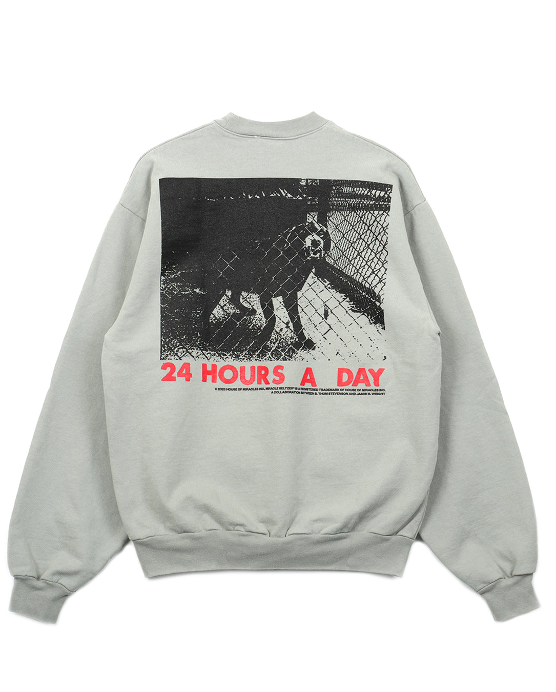 24 Hours A Day Crew Neck Sweat sage