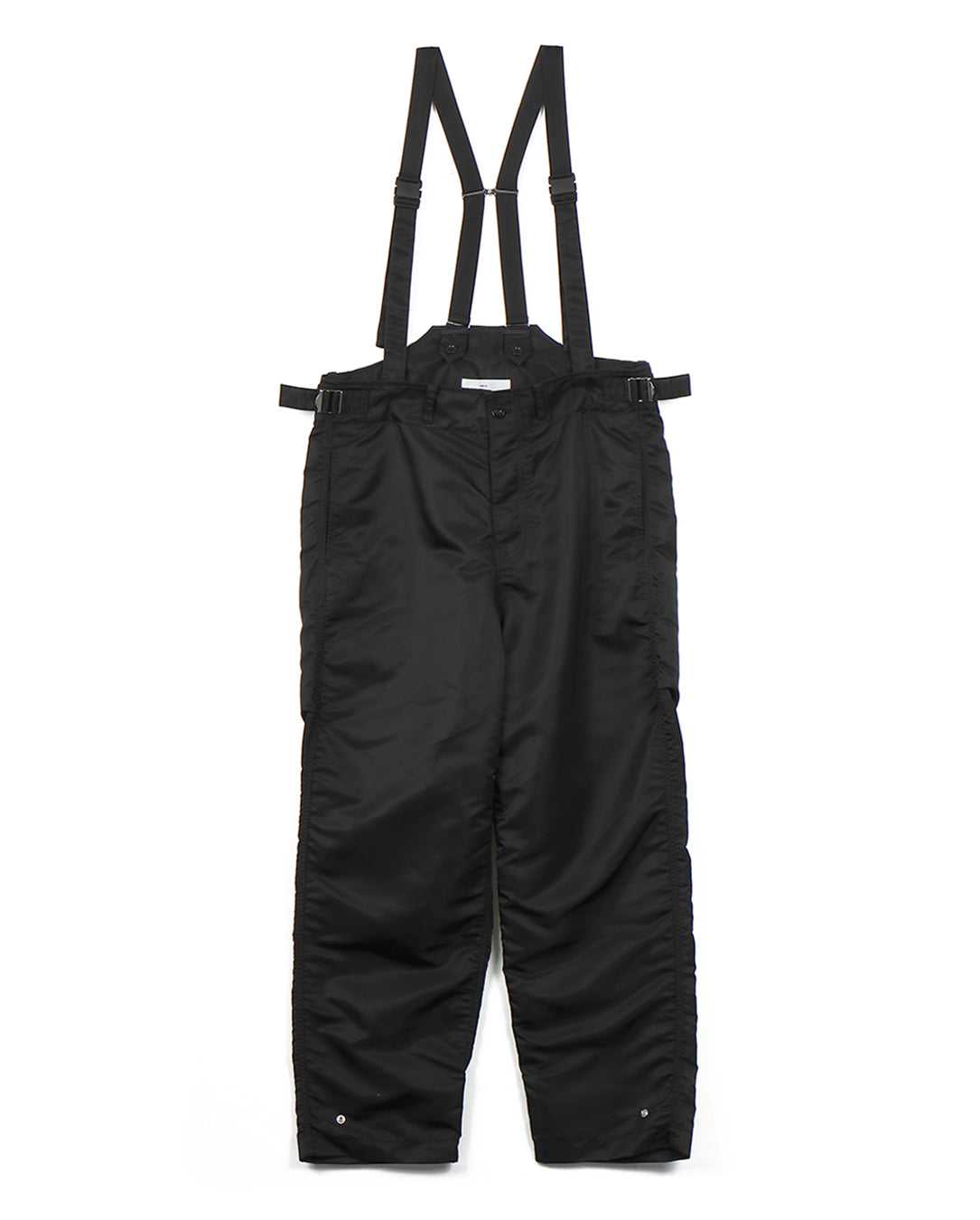 Nylon Twill Suspender Pants black