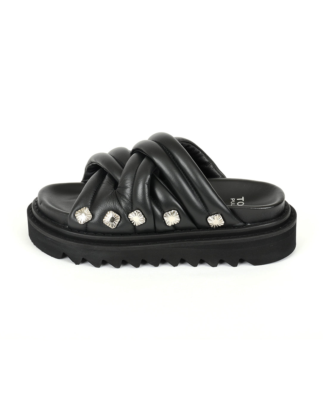 Braid Leather Sandal black