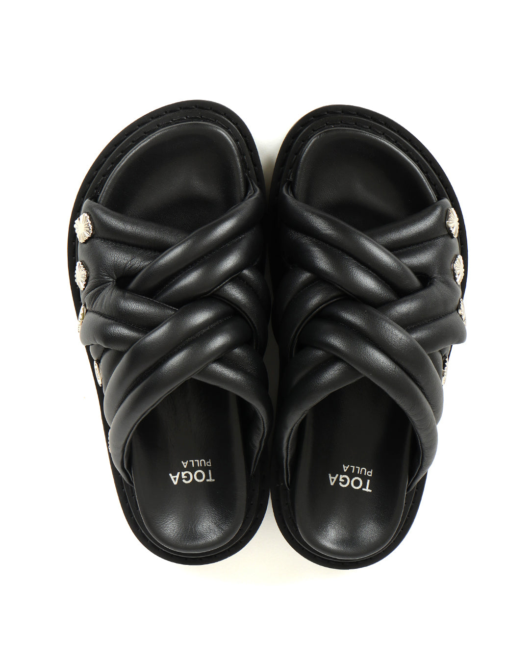 Braid Leather Sandal black