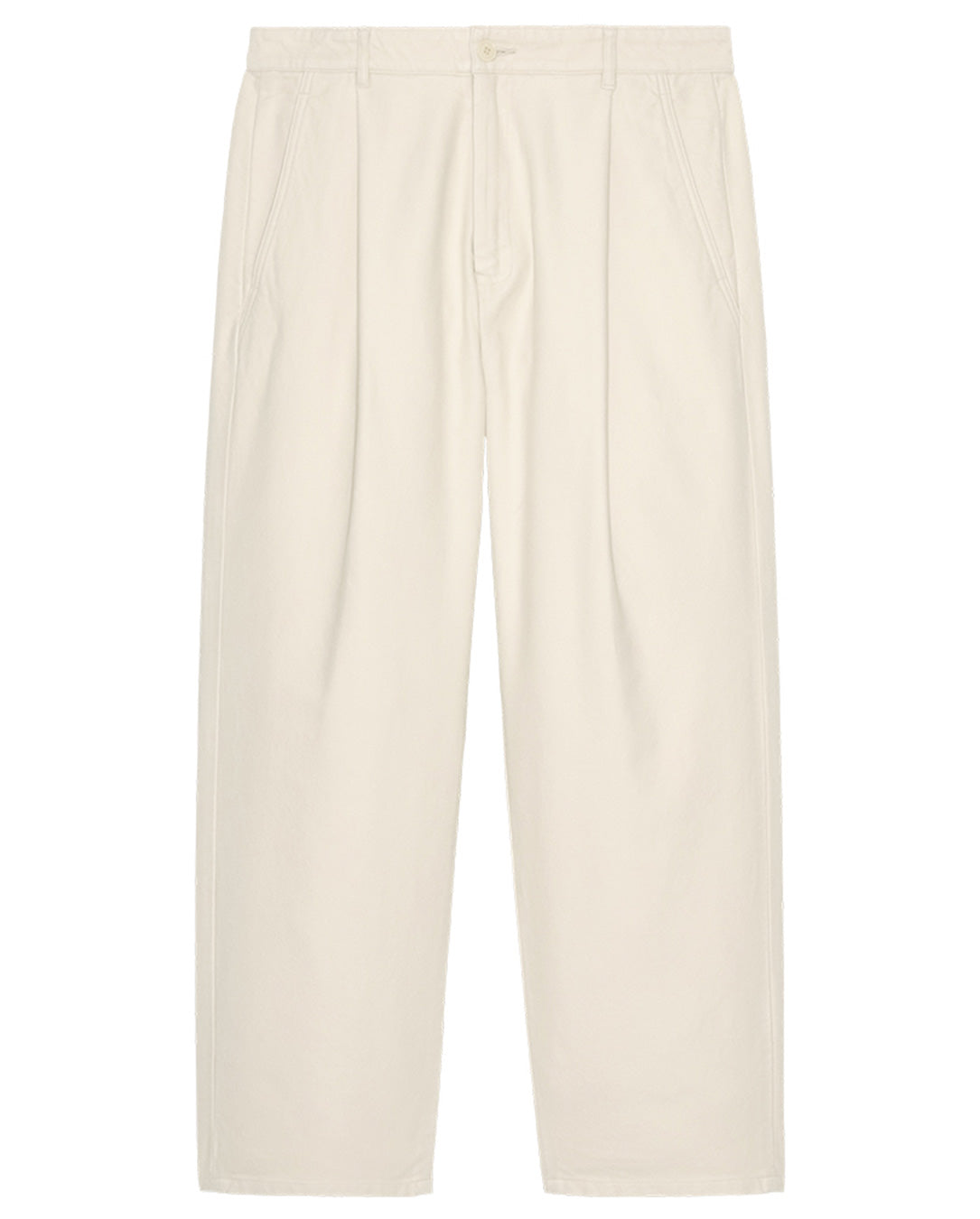Brushed Soft Cotton One Tuck Pants