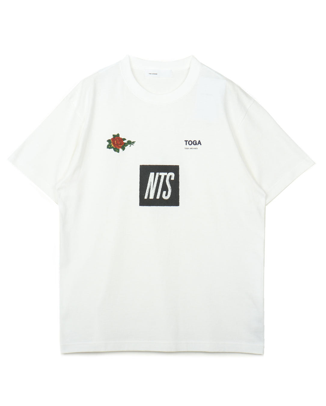 Logo print T-shirt TOGA×NTS white