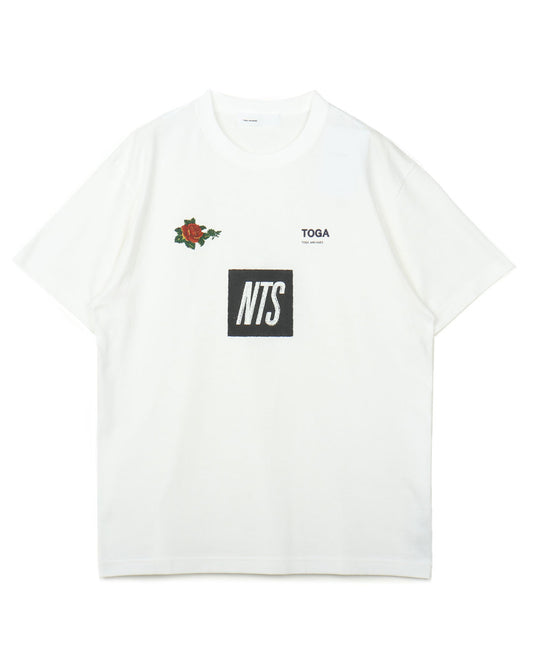 Logo print T-shirt TOGA×NTS white