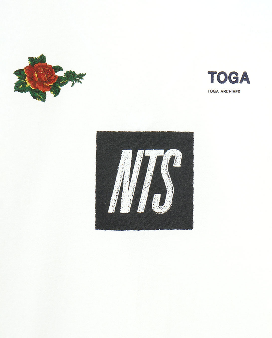 Logo print T-shirt TOGA×NTS white