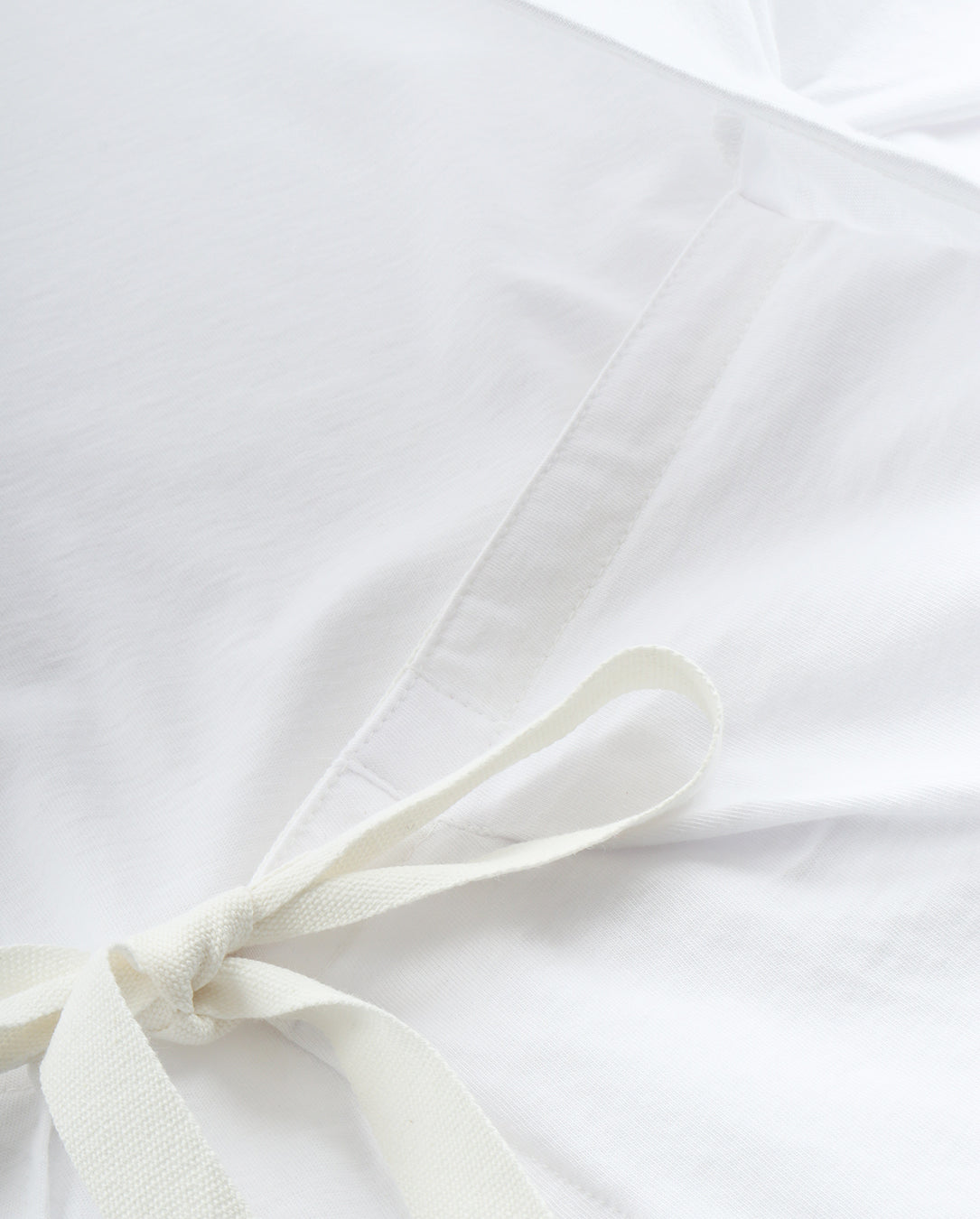 Cotton Jersey Cut-off Long T-shirt white