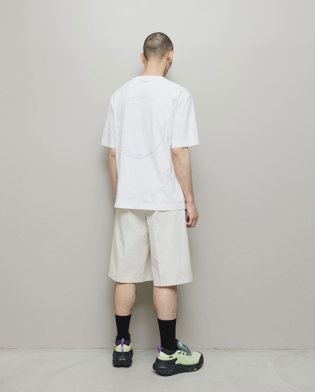 Cotton Twill Over Sized Bermuda Short stone beige