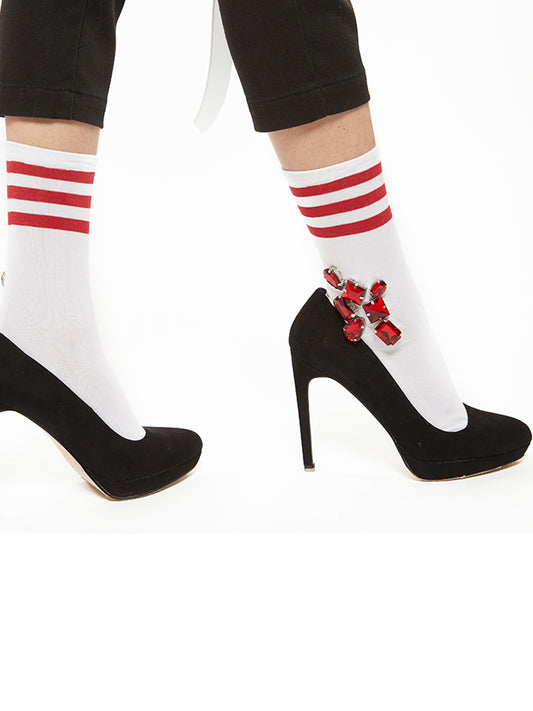 Bijoux Line Socks (red)