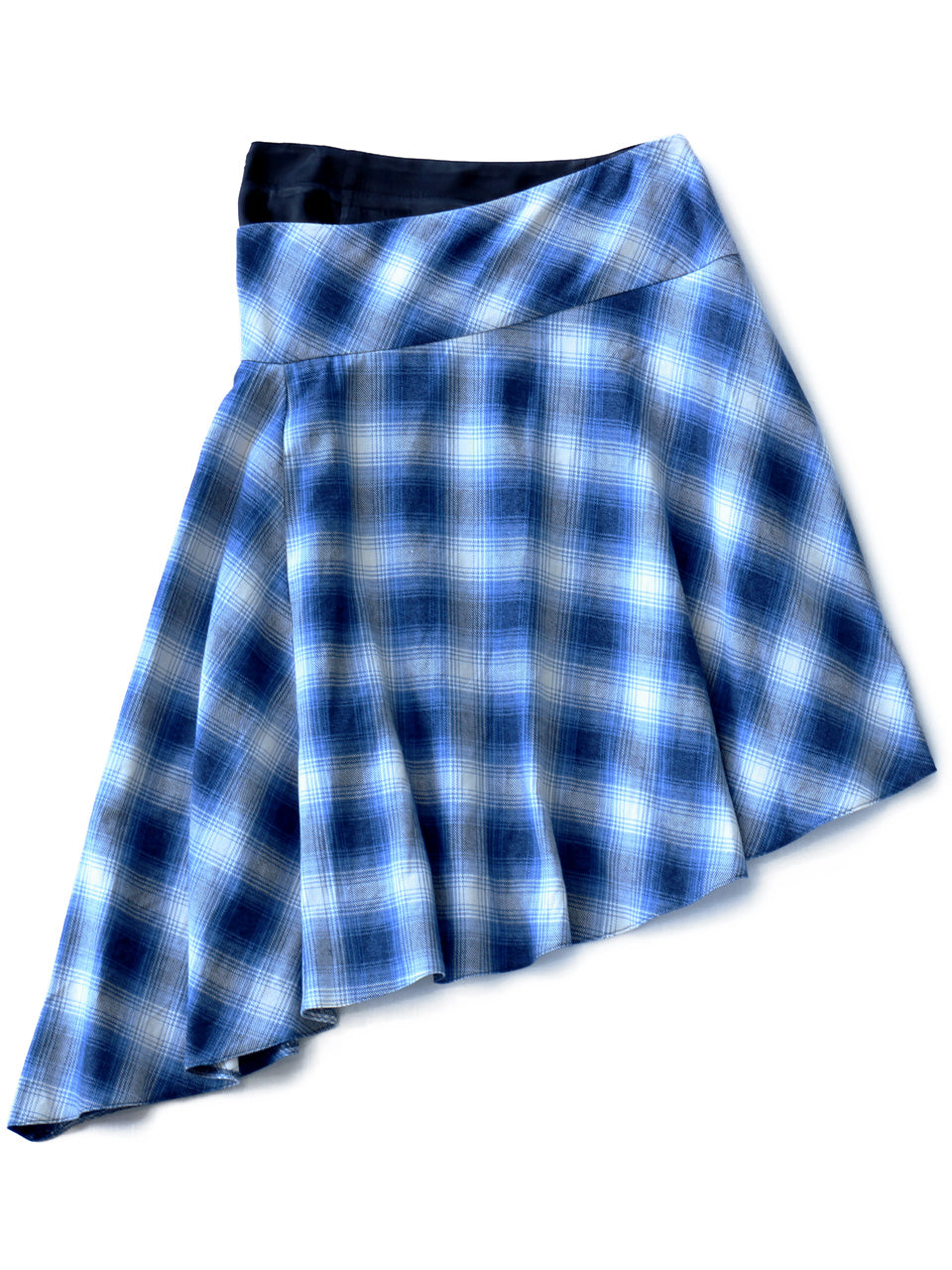 Check Shirt Flannel Skirt (blue check)