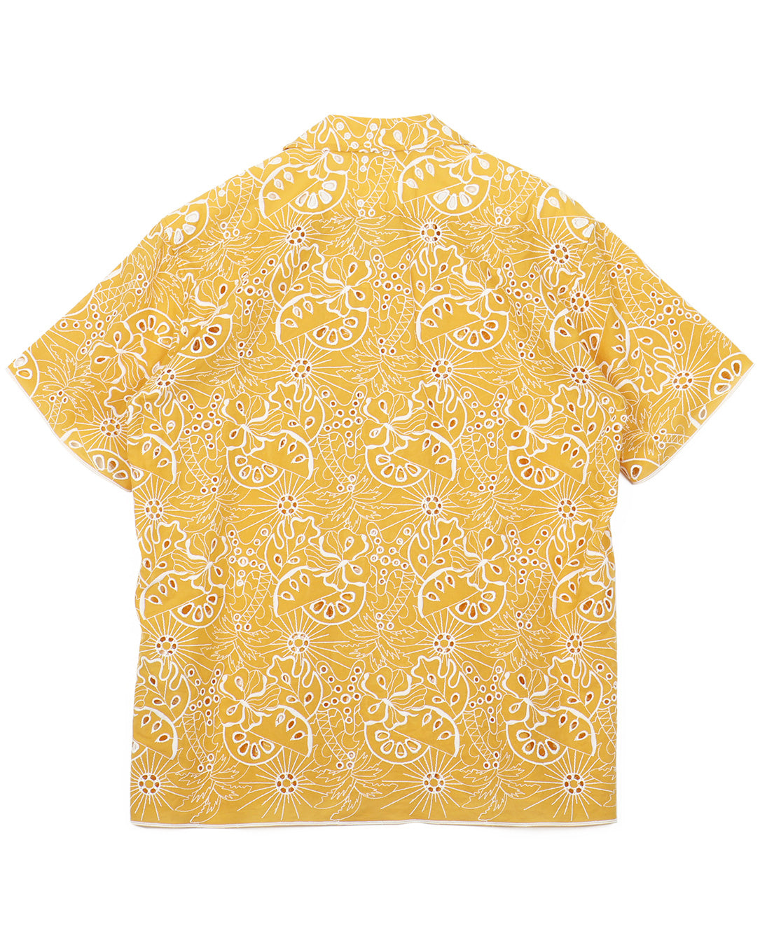 Cotton Embroidery S/S Shirt yellow