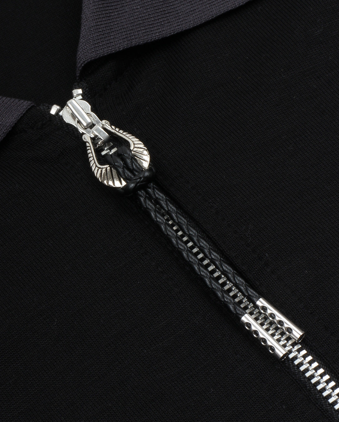 Mix Jersey Zip Pullover (black)