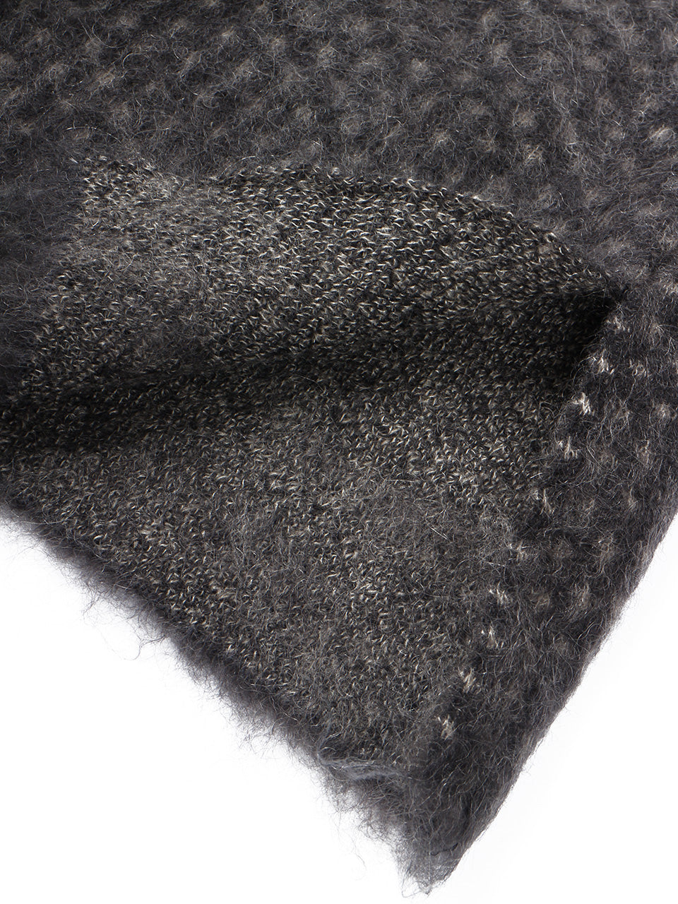 Mohair Big Knit (charcoal×ash grey)