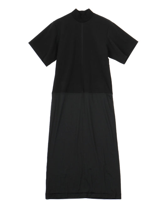 Chiffon Jersey Dress black