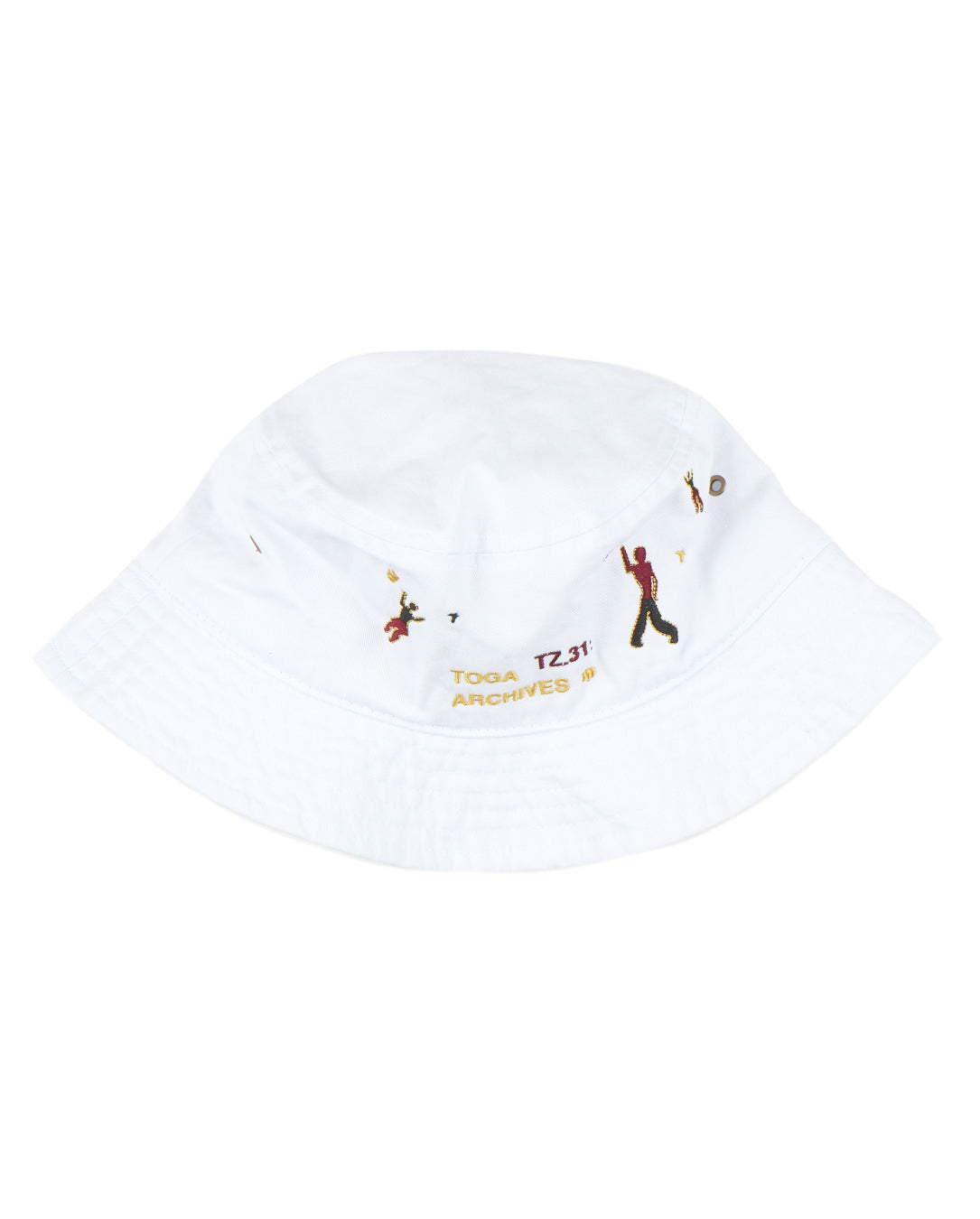Embroidery Bucket Hat white