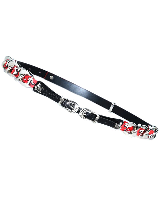 Double Buckle Chain Belt (red)